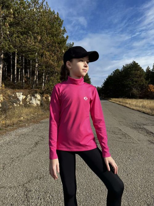 Children's blouse with long sleeves  KHEALTH WINTER PINK