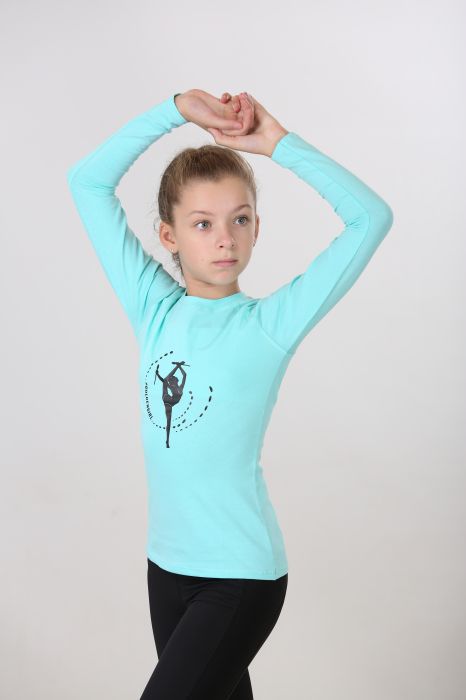 Children's long sleeve blouse  KHEALTH GOLDEN GIRL MINT