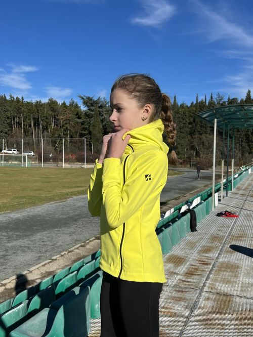 Детско спортно горнище KHEALTH WATERPROOF LIME