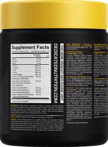 Dedicated Nutrition BCAA Sensation - 30 servings
