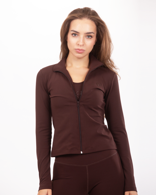 Women's Full Zip Hoodie KHEALTH Mocha