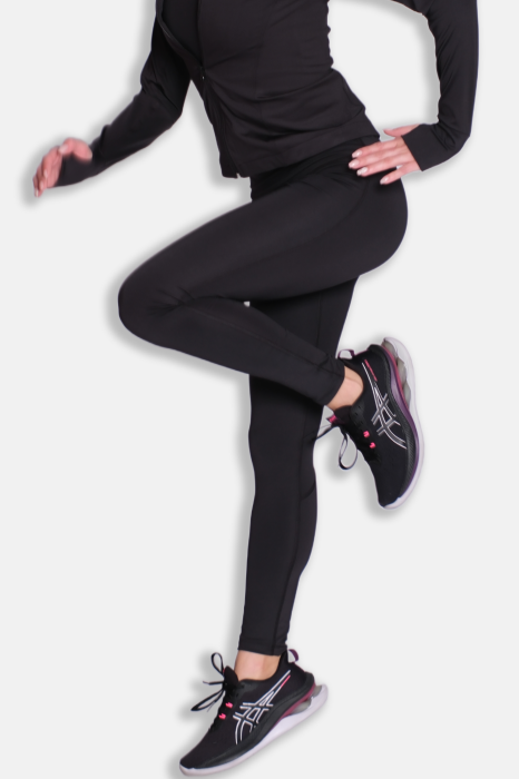 Дамски спортен дълъг клин с висока талия KHEALTH ERGOFIT BLACK